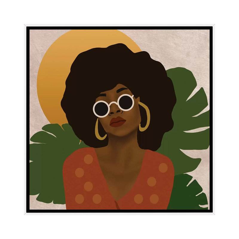 «Easy Livin» par Sarah Dahir - reproduction d'art, Toile blanche encadrée, Aucun mat, H 26 po x l 26 po x P 1,5 po