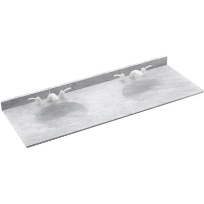 Plateau de meuble-lavabo double 61 po Chesapeake