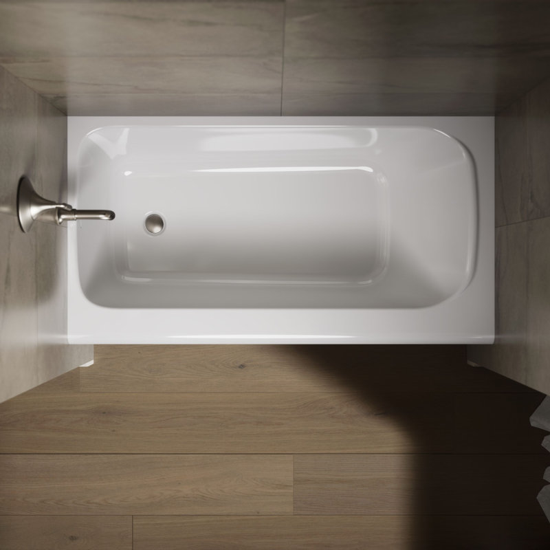 Avec 60 In. X 32 In. Alcove Bath, Right Drain, White, Left