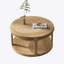 Table basse ronde en bois, table circulaire pour le salon