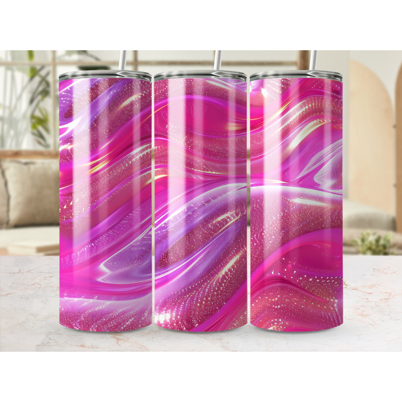 Choose Handmade Tumblers 591ml Vacuum Insulated Stainless Steel (18/8) Travel Tumbler with Straw