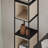 5-Shelf Slim Display Bookcase with Cross Metal Frame-279058419