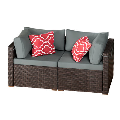 Outdoor Loveseat With Adjustable Feet