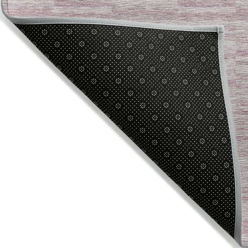 Tapis intérieur lavable rayé rose Blush, Rectangulaire 8 pi x 10 pi