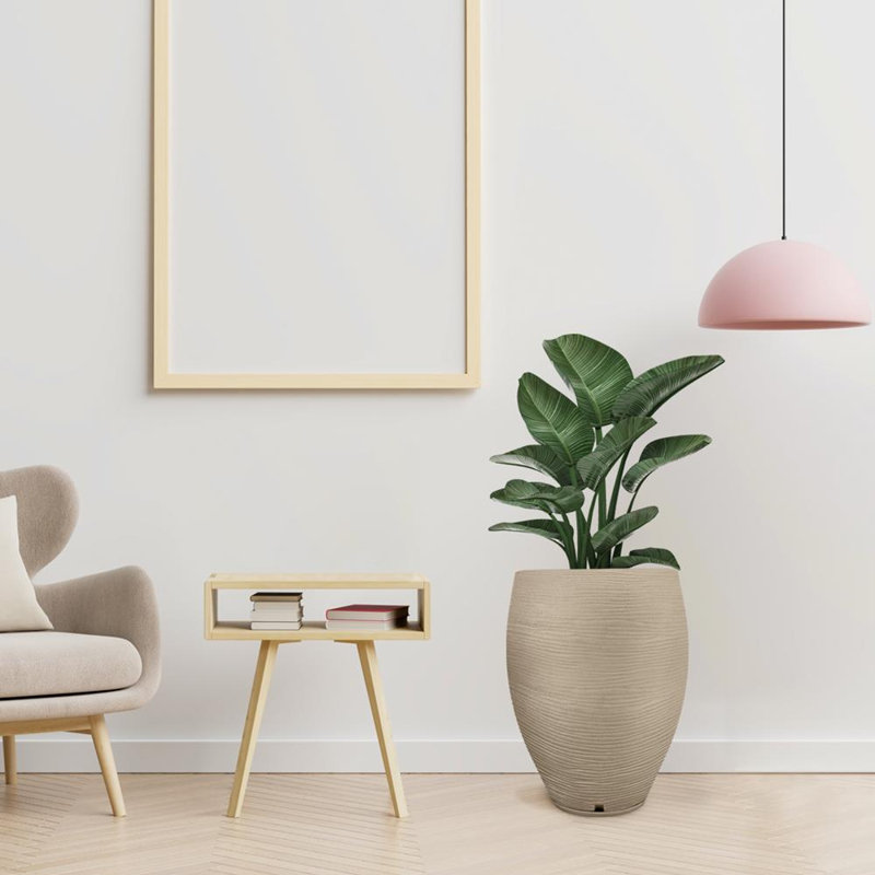 Cache-pot en résine, Beige