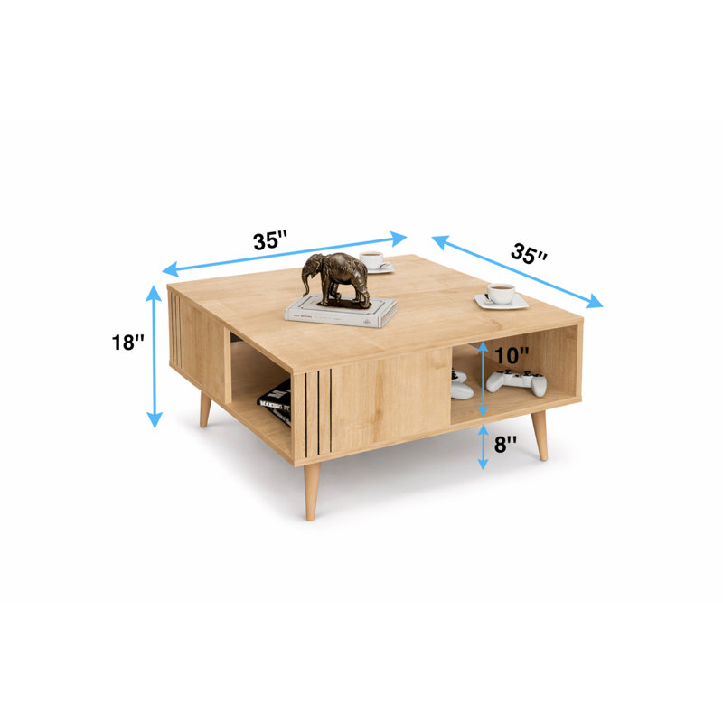 Aidtya Coffee Table with Storage, Sapphire Oak
