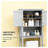 Over-the-Toilet Storage Cabinet with Shaker Doors, Gray MDF Bathroom Organizer