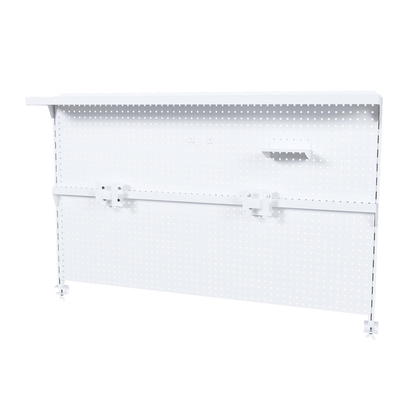 Organisateur de bureau en métal avec support pour double moniteur