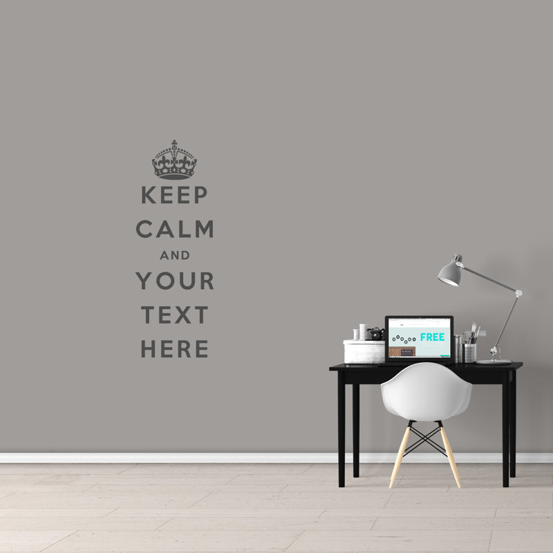 Adhésif décoratif «Keep Calm», Oui, Gris foncé