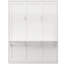 Lit de bureau double pleine grandeur - Meuble peu encombrant au design blanc et moderne pour une optimisation murale