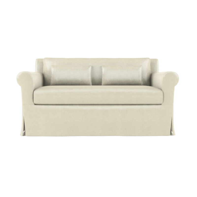 Loveseat, Leather Alabaster