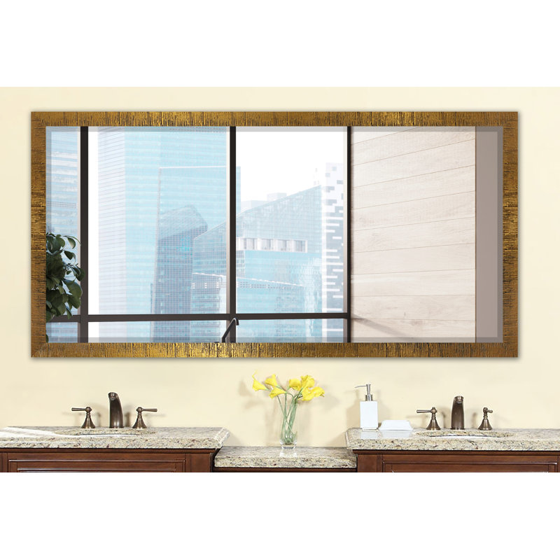Coles Rectangle Wall Mirror, Gold