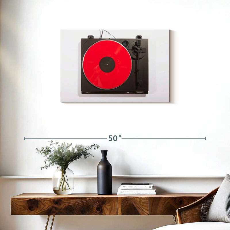 Tourne-disque rouge vif Abarca, H 20 po x l 30 po
