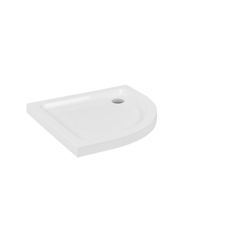 Alleyne Acrylic Shower Tray - White, 7cm H x 90cm W x 90cm D