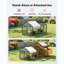 Poulailler en métal 3,3 à 6,6 pi x 3,3 pi pour 4 à 6 poules - Housse imperméable, portes doubles et toit en flèche, compatible avec les poulaillers en bois pour lapins et canards