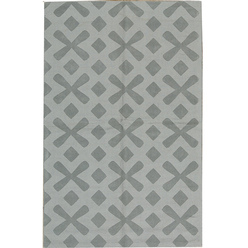 Tapis gris de haute qualité noué à la main
