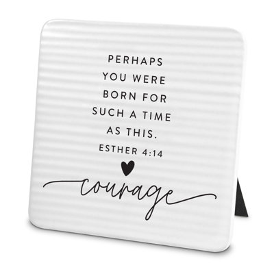 Accrochez-vous à la plaque texturée «Hope Courage»