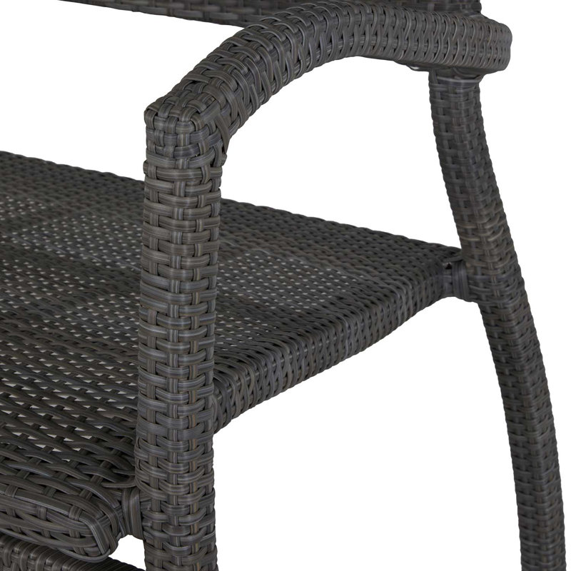 Banc tissé Skye - Gris ardoise, Gris ardoise, InsideOut® Rollo ‑ lin Chambray, Pas de soudure