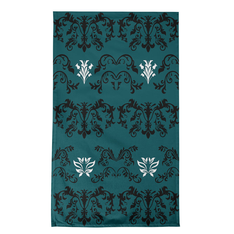 Serviette de thé Philadelphia Throwback Football Baroque, Noir / vert minuit / blanc