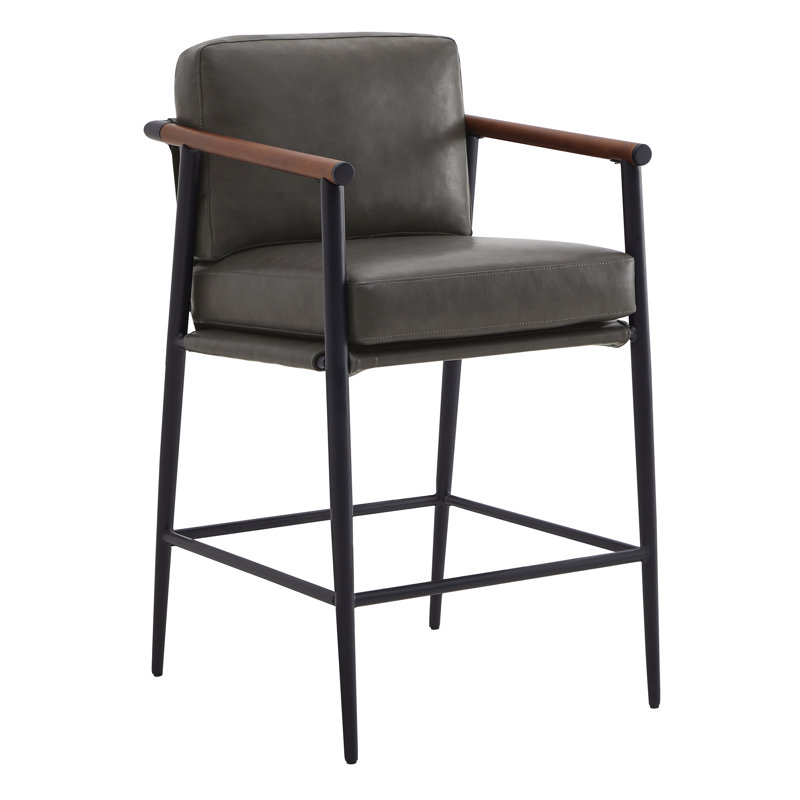 Atik Upholstered Counter Stool with Metal Frame