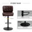 Ensemble de 2 tabourets réglables à hauteur de bar, coussin rembourré épais et repose-pieds en métal pour plus de confort et de style dans les bars à domicile
