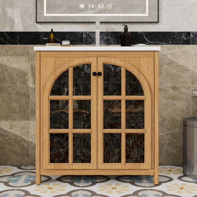 Meuble-lavabo 30 po avec lavabo, tablette réglable et portes