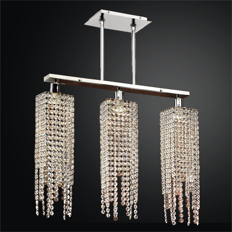 Luminaire suspendu linéaire pour îlot de cuisine 3 lumières Knipe