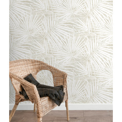 Stacy Garcia Home Natural Fossil Palm Peel And Stick Wallpaper
