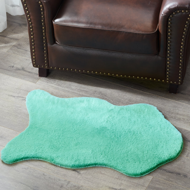 Polyester Solid Colour Shag 61cm X 91.4cm Area Rug