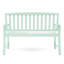 Banc charmant en bois couleur menthe pour l'intérieur et l'extérieur, ajoutant une touche d'élégance à votre espace.