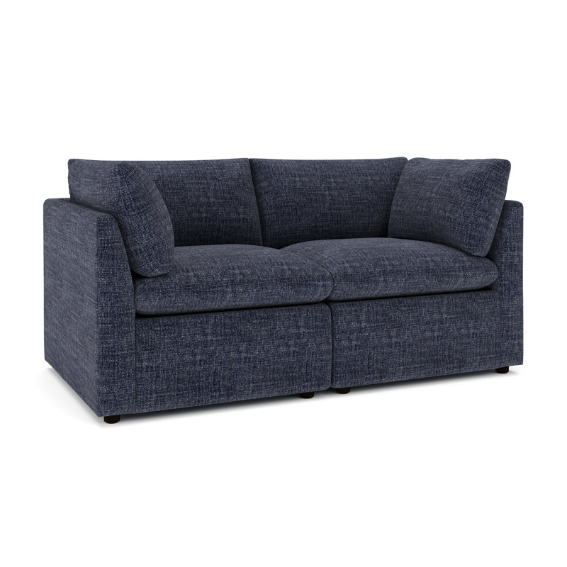Canapé modulaire rembourré 2 pièces Kallie, Indigo Nomad