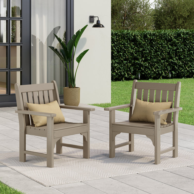 Laguna Poly Garden Arm Chair (Set Of 2), Tan