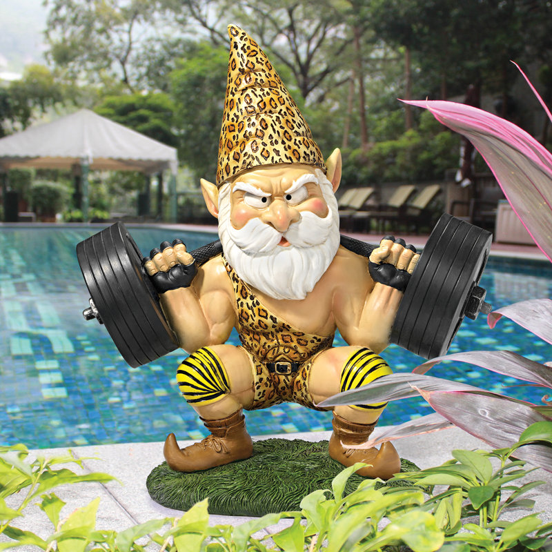Statue Atlas l'athlétisme gnome haltérophile, 1