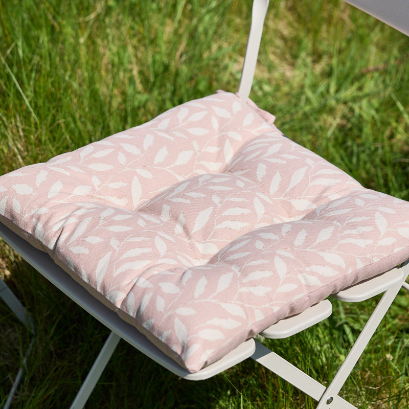 Leaf Cotton Summer Outdoor Garden Furniture Chair with Ties Seat Cushion