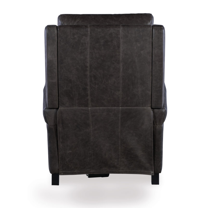 RC Leather Recliner, Saddlebag Lead Genuine Leather