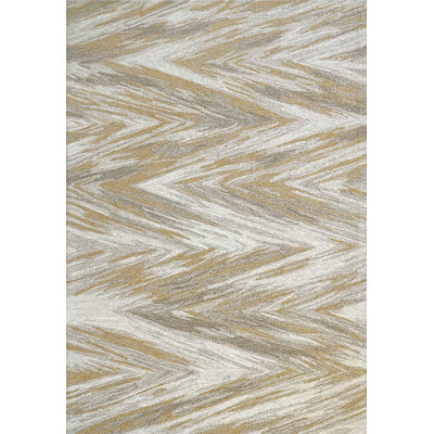 Graphite Performance Wool Chevron Indoor Rug