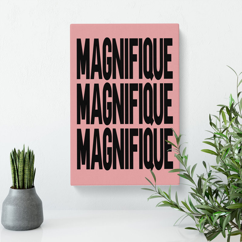 Magnifique Pink - Wrapped Canvas Print, 76cm H x 50cm W x 3cm D