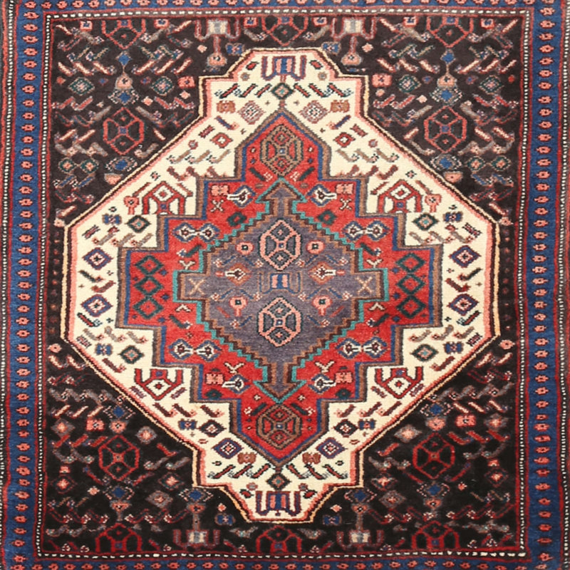 Tapis décoratif de style sud-ouest Rainier, Carré 6 pi