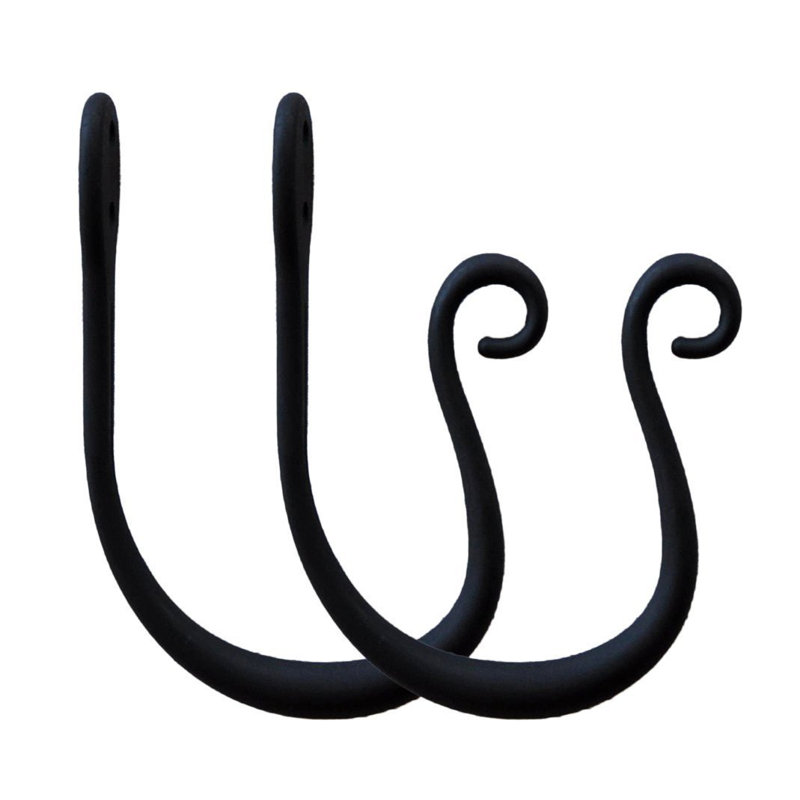 Sweatman Steel 4'' Curtain Holdback, Black