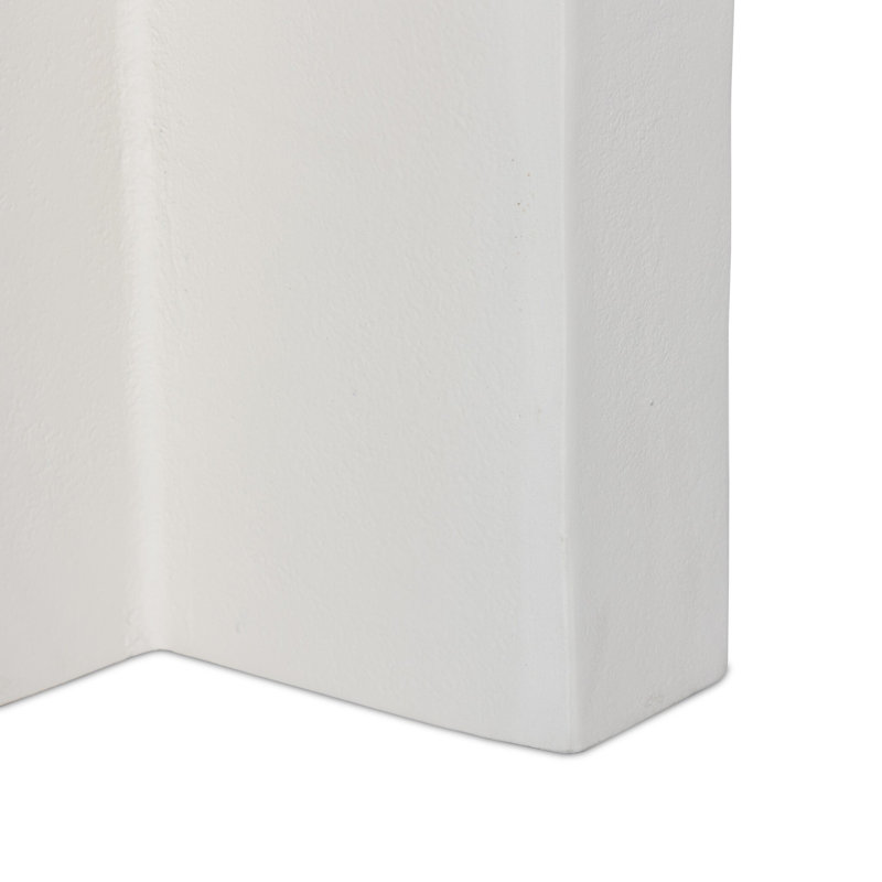 Dev 19.75'' Metal Outdoor Side Table, White