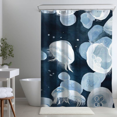 Dafyd – Polyester Shower Curtain, Dye Sublimation Print, 71" W × 74" L
