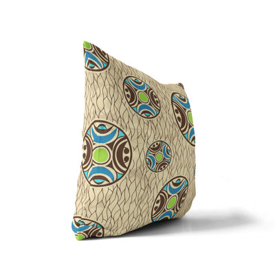 Housse de coussin Lyndon Tribal Batik Circles.