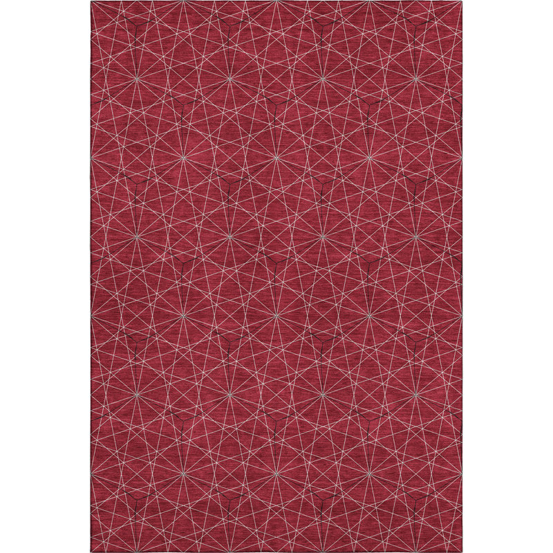 Premium Machine Washable Naglee AMF987 Geometric Rug, Rectangle 3' x 5'