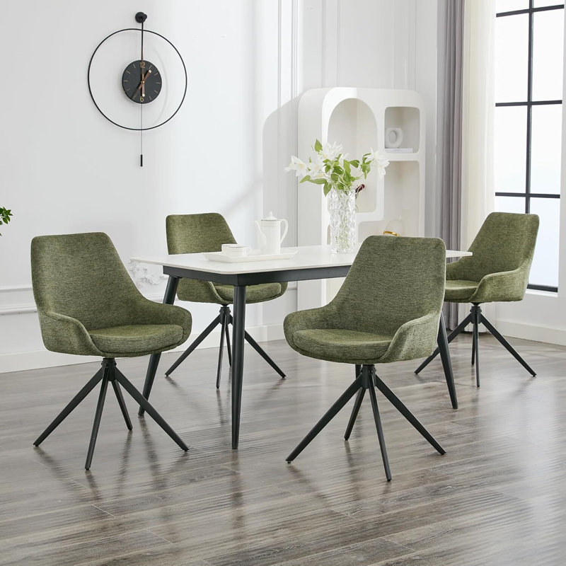 Gennadiy 124.46cm H Metal Side Chair, Green