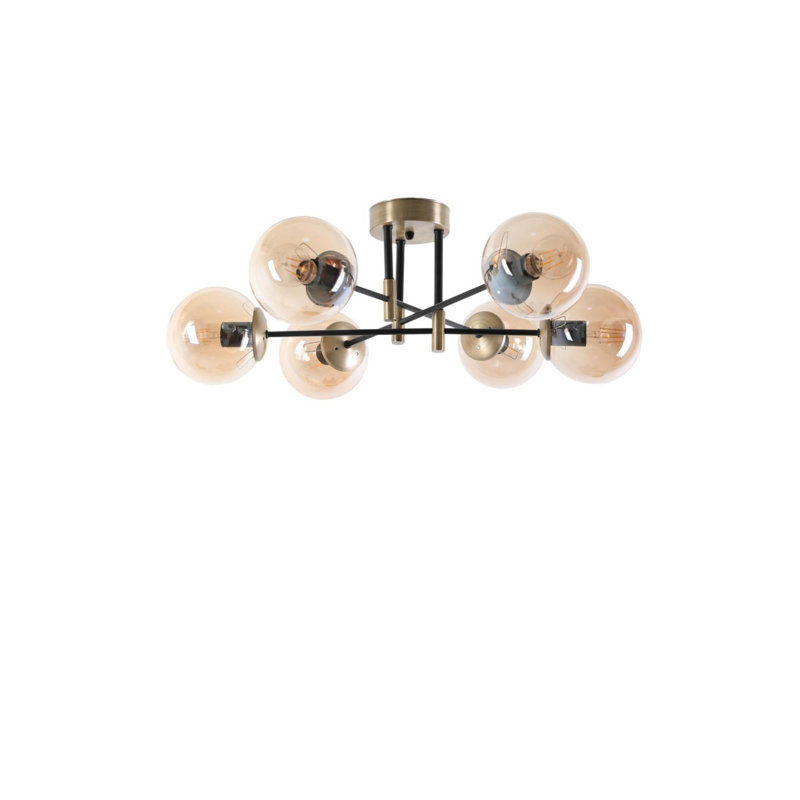 Witsham 6 - Light Sputnik Chandelier, Copper, Copper