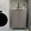 Ensemble de meuble-lavabo avec armoire et plateau en résine-615696564