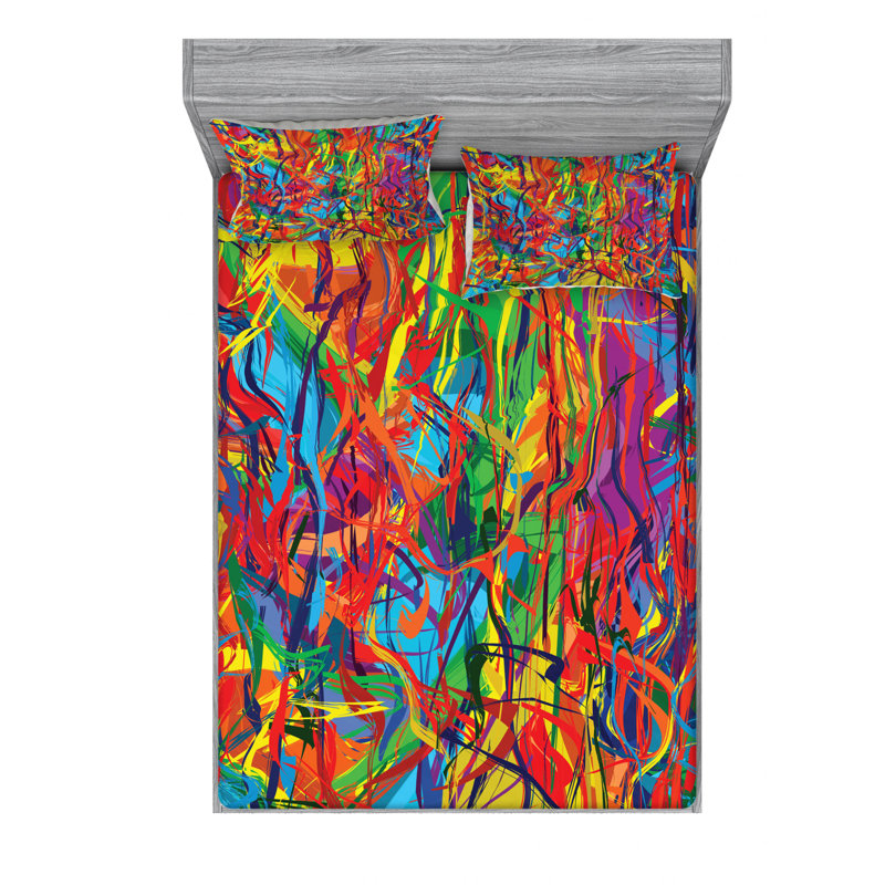Ambesonne Microfiber Abstract Sheet Set (Set of 3)