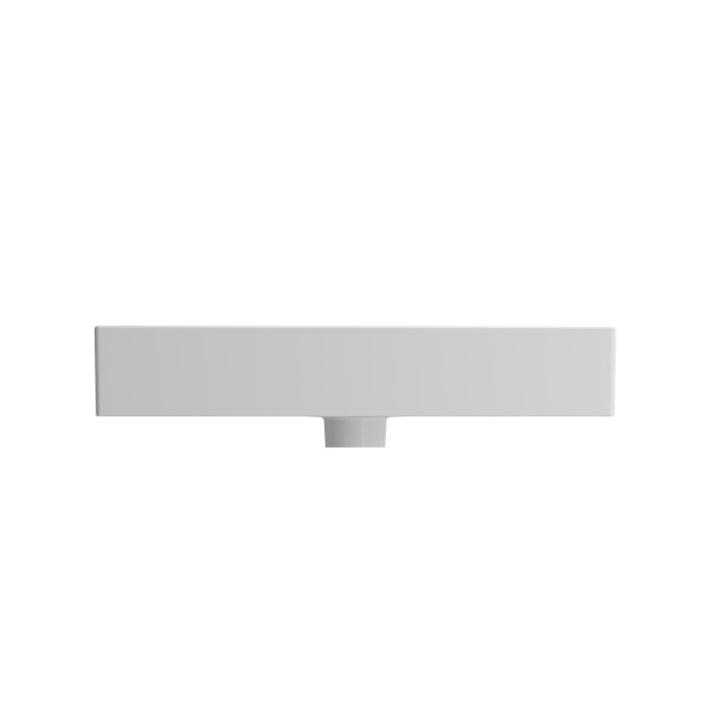 Milano 23.82'' L Bathroom Sink, Matte White, Single-Hole