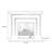 White Manufactured Wood Electric Fireplace