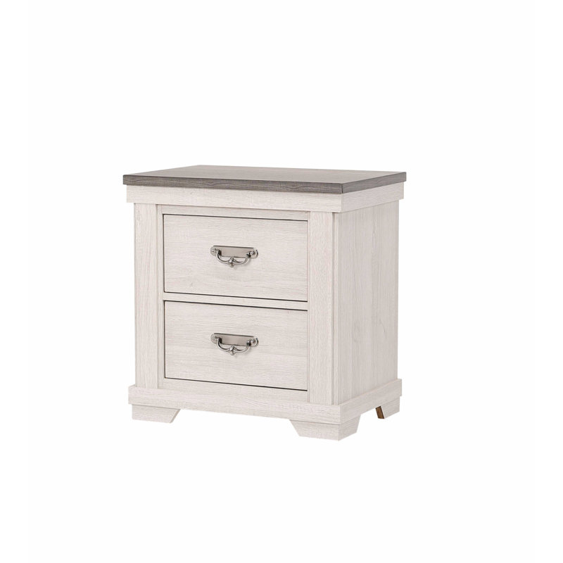 Leighton - Table de chevet - Blanc